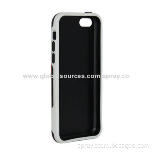 TPU Cases for iPhone 5C, Dual-injection, Two-tone Colored, Tear-resistant